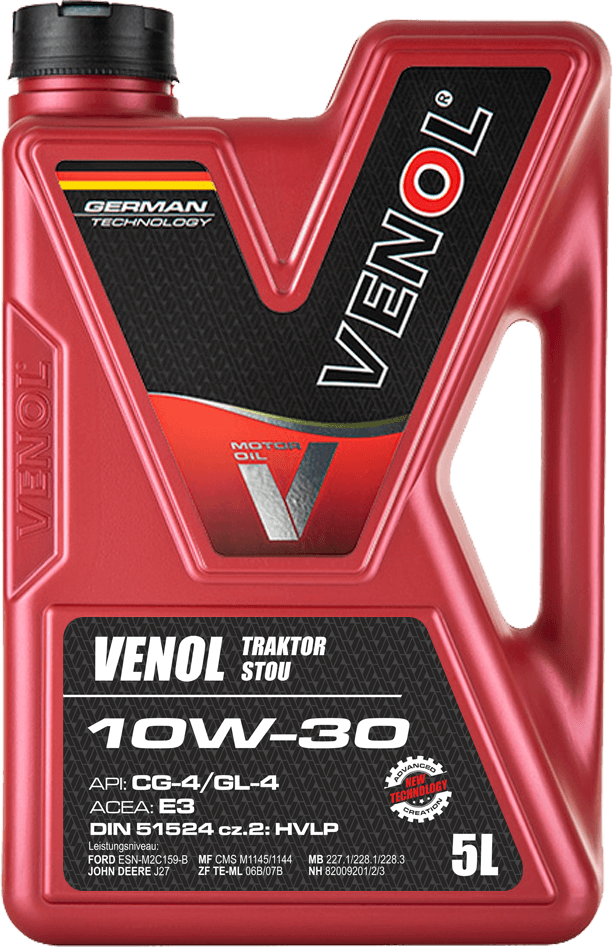 OLEJ SILNIKOWY VENOL TRAKTOR STOU CG 4 GL 4 HVLP 10W30_5L